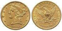 5 dolarów 1883, Filadelfia, złoto 8.34 g