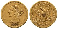 5 dolarów 1880/S, San Francisco, złoto 8.28 g