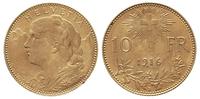 10 franków 1916/B, Berno, złoto 3.23 g, Fr. 504