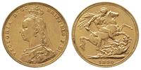 1 funt 1890/M, Melbourne, złoto 7.98 g, Fr. 20