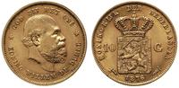 10 guldenów 1876, Utrecht, złoto 6.72 g, patyna,