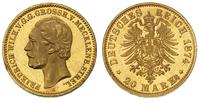 20 marek - FALS 1874, Berlin, FAŁSZERSTWO, złoto