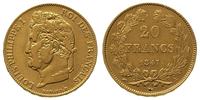 20 franków 1847 / A, Paryż, złoto 6.42 g, Fr. 56