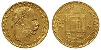 20 franków = 8 forintów 1886 / KB, Kremnica, zło