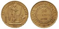 20 franków 1876 / A, Paryż, złoto 6.42 g, Fr. 59