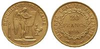20 franków 1895 / A, Paryż, złoto 6.43 g, Fr. 59