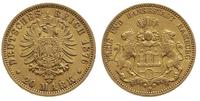 20 marek 1876 / J, Hamburg, złoto 7.92 g, J. 210