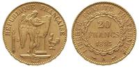 20 franków 1893/A, Paryż, złoto 6.44 g
