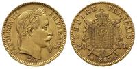 20 franków 1863/BB, Strasburg, złoto 6.44 g
