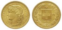 20 franków 1883, typ Helvetia, złoto 6.45 g, ład
