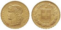 20 franków 1896/B, Berno, typ Helvetia, złoto 6.