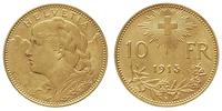 10 franków 1915/B, Berno, złoto 3.22 g
