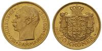 20 koron 1910, Kopenhaga, złoto 8.96 g, ładne