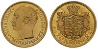 20 koron 1911, Kopenhaga, złoto 8.96 g, ładne