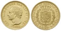 80 lirów 1828, Turyn, złoto 25.82 g, bardzo ładn