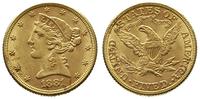 5 dolarów 1881, Filadelfia, złoto 8.35 g