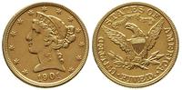 5 dolarów 1901, Filadelfia, złoto 8.33 g
