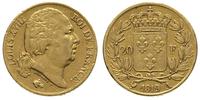 20 franków 1819/A, Paryż, złoto 6.38 g