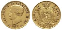 40 lirów 1810/M, Mediolan, złoto 12.87 g, patyna