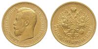 7 1/2 rubla 1897/AG, Petersburg, złoto 6.43 g, K