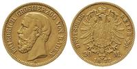 20 marek 1872/G, Karlsruhe, złoto 7.90 g