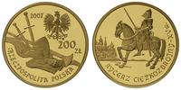 200 złotych 2007, Jeździec Piastowski, złoto 15.