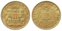 20 marek 1899/J, Hamburg, złoto 7.95 g