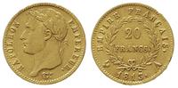 20 franków 1813/A, Paryż, złoto 6.43 g