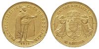 10 koron 1911 / KB, Kremnica, złoto 3.38 g