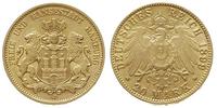 20 marek 1899 / J, Hamburg, złoto 7.95 g