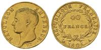 40 Franków 1806/A, Paryż, złoto 12.82 g, Firedbe