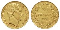 20 franków 1865, Bruksela, złoto 6.42 g