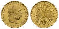 20 koron 1893, Wiedeń, złoto 6.67 g, Friedberg 5