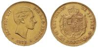 25 peset 1879, EM-M, złoto 8.08 g