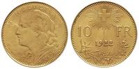 10 franków 1922 / B, złoto 3.21 g, Fr. 504