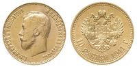 10 rubli 1911, Petersburg, złoto 8.60 g, rzadszy