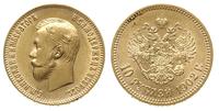 10 rubli 1902/AR, Petersburg, złoto 8.60 g, Kaza