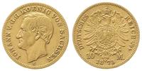 10 marek 1873 / E, Drezno, złoto 3.94, nieco rza