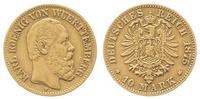 10 marek 1875 / F, Stuttgart, złoto 3.94 g, Jaeg