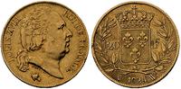 20 franków 1824/W, Lille, złoto 6.40 g
