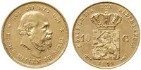 10 guldenów 1879, Utrecht, złoto 6.72 g, bardzo 