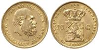 10 guldenów 1889, Utrecht, złoto 6.73 g, ładne, 