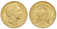 20 marek 1872, Monachium, złoto 7.92 g, Jaeger 1