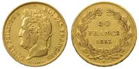 40 franków 1833/A, Paryż, złoto 12.85 g, Fr. 557