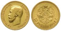 10 rubli 1902/AR, Petersburg, złoto 8.60 g, bard