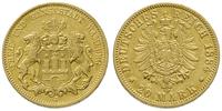 20 marek 1884/J, Hamburg, złoto 7.93 g, J. 210