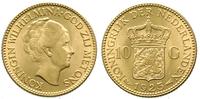 10 guldenów 1925, Utrecht, złoto 6.72 g, piękne