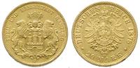 20 marek 1878/J, Hamburg, złoto 7.93 g, J. 210