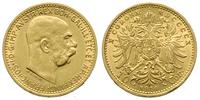 10 koron 1910, złoto 3.38 g, bardzo ładne