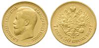 7 1/2 rubla 1897 / AG, Petersburg, złoto 6.45 g,